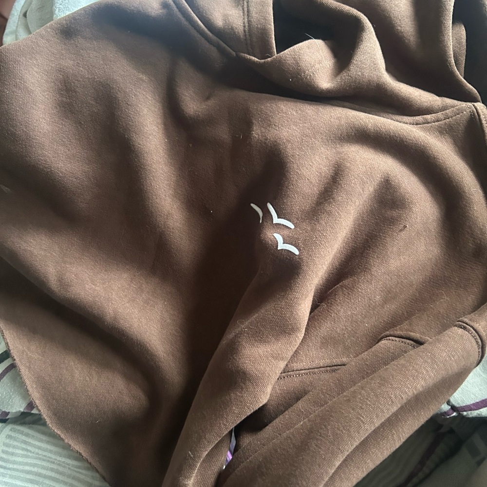 Brown cropped hoodie lazypants